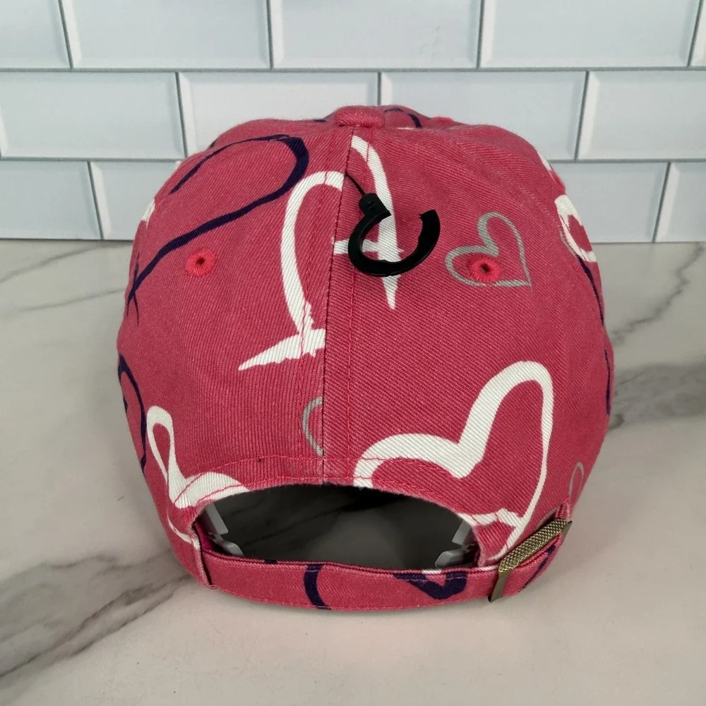 Fort Wayne Tincaps Hat Cap Strap Back Youth Pink MLB Baseball Hearts All Over 47